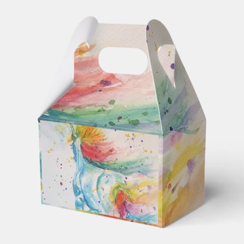 Unicorn Watercolor Rainbow Birthday Girls Teens Favor Boxes
