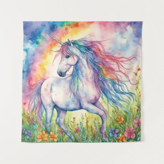 Unicorn Watercolor Tapestry