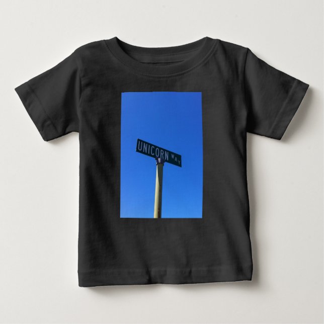 Unicorn Way St. Baby Tee (Front)