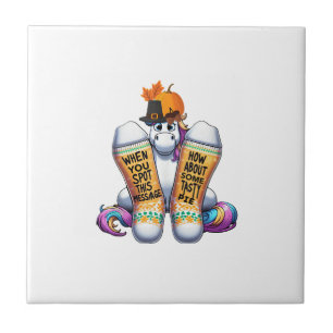 Unicorn Wearing Socks Men Women Kids Boys Girls Th Ceramic Tile