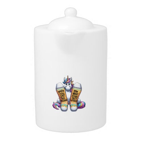 Unicorn Wearing Socks Men Women Kids Teens Hanukka Teapot