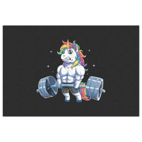 Unicorn Weightlifting Deadlift Fitness Gym Tissue Paper