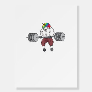 Unicorn Weightlifting Fitness Gym Bodybuilding Tan Foam Board