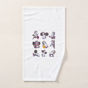 Unicorn Weightlifting Powerlifting Gym Workout Gir Hand Towel