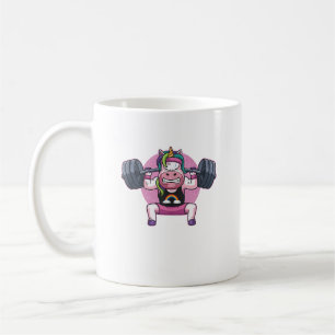 Unicorn Weightlifting Squat Fitness Workout Gym Gi Coffee Mug