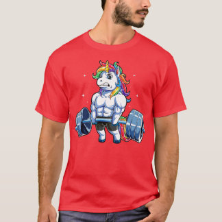 Unicorn Weightlifting T  Deadlift Fitness Gym Wome T-Shirt