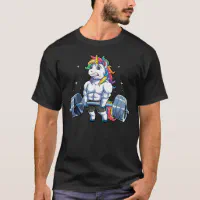 Unicorn Weightlifting T shirt Fitness Gym Deadlift Rainbow Gifts