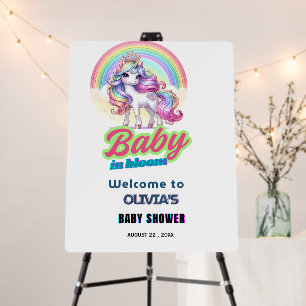 Unicorn Welcome Baby Shower Foam Board