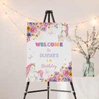 Unicorn Welcome Sign Pastel