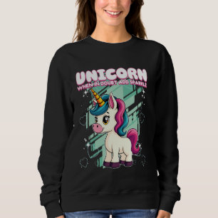 Unicorn When In Doubt Add Sparkle Unicorn Sweatshirt