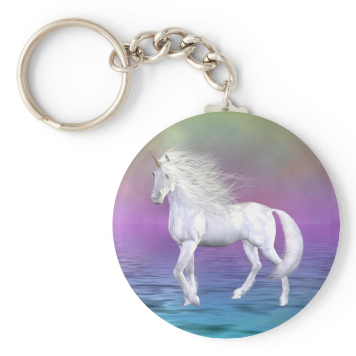 Unicorn White Beauty Key Chains