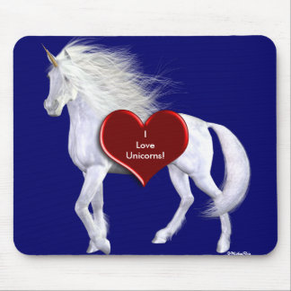 Unicorn White Beauty Mouse Pad