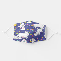 Unicorn White Cats Cloth Face Mask
