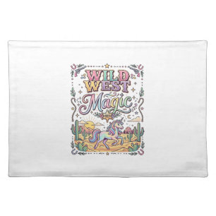 Unicorn Wild West Magic Original Cloth Placemat
