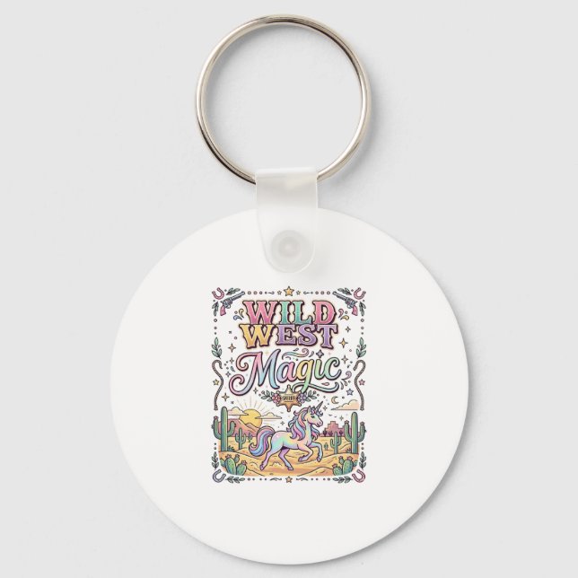 Unicorn Wild West Magic Original Keychain (Front)