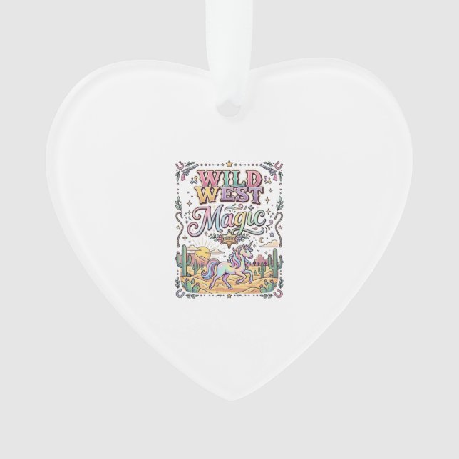 Unicorn Wild West Magic Original Ornament (Front)