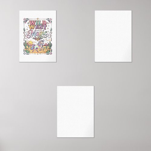 Unicorn Wild West Magic Original Wall Art Sets