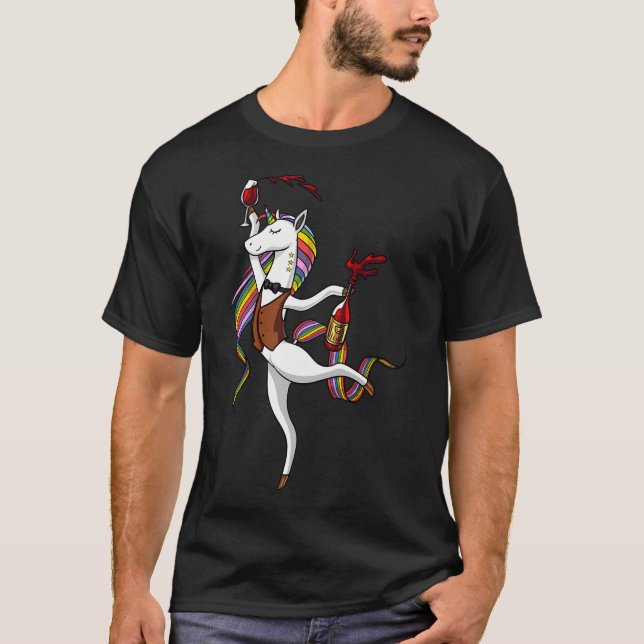 Unicorn Wine Party T-Shirt (Front)