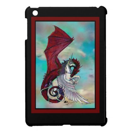 Unicorn Winged Pony Pegacorn Wyrm Red Dragon Horse Case For The iPad Mini