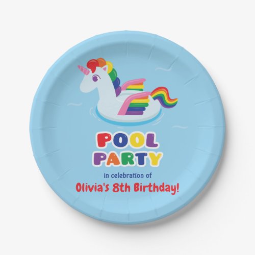 Unicorn Wings Float Kids Birthday Party Supplies Paper Plates