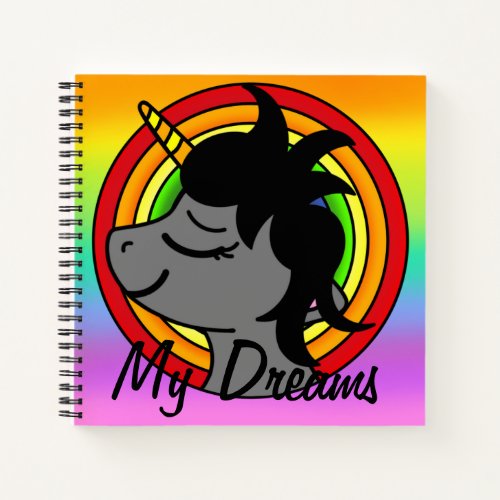 Unicorn Wish Dream Journal with Colourful Stars