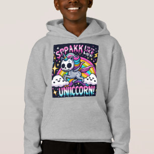 Unicorn with a Rainbow Hoodie