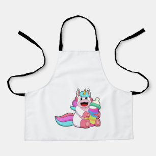 Unicorn with Baby bottle.PNG Apron