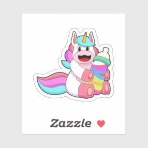 Unicorn with Baby bottle.PNG Sticker