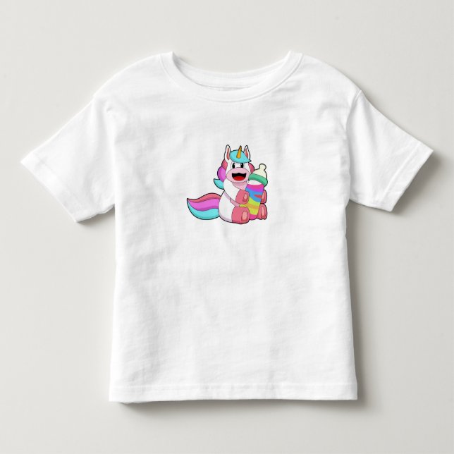 Unicorn with Baby bottle.PNG Toddler T-shirt (Front)