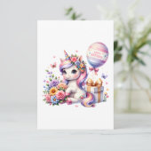 Unicorn with Balloons Birthday Design (Standing Front)