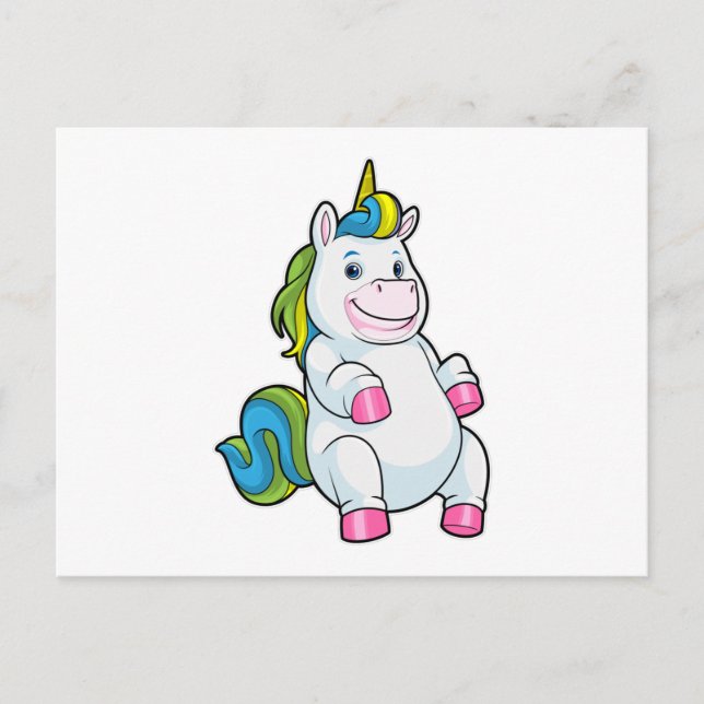 Unicorn with big Belly Postcard (Front)