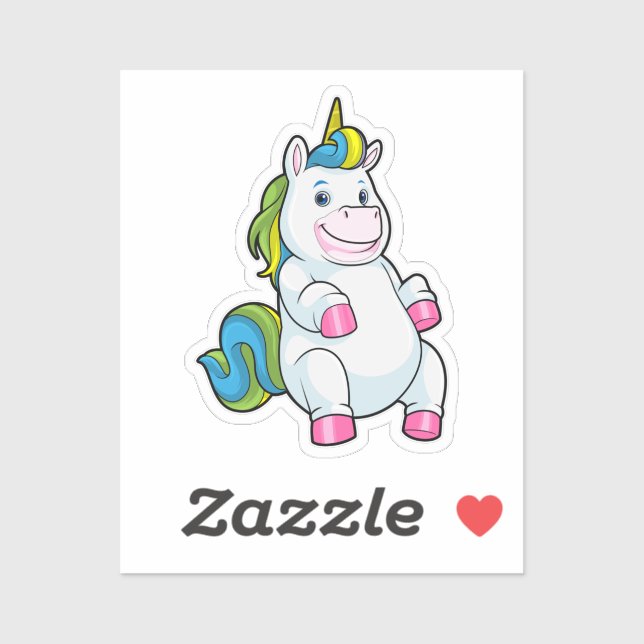 Unicorn with big Belly Sticker (Sheet)