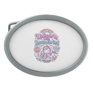 Unicorn with Boundaries Charming Apparel Graphic_1 Belt Buckle