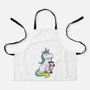 Unicorn with Bubble Tea Apron