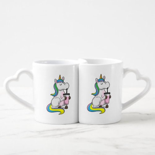 Unicorn with Bubble Tea Coffee Mug Set