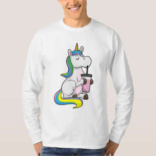Unicorn with Bubble Tea T-Shirt