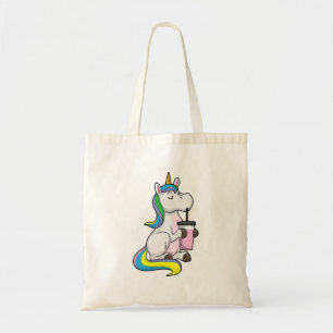 Unicorn with Bubble Tea Tote Bag