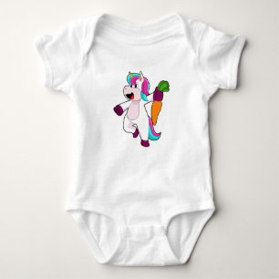 Unicorn with Carrot Baby Bodysuit
