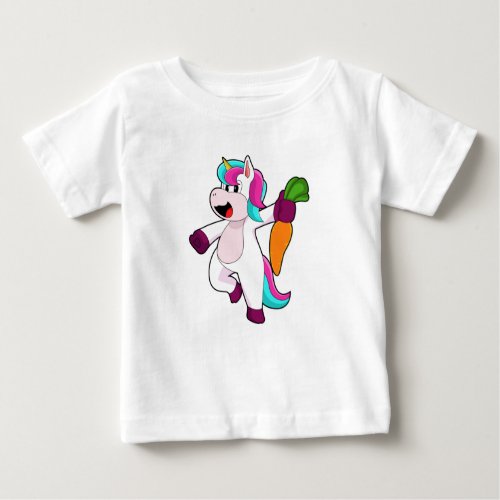 Unicorn with Carrot Baby T_Shirt