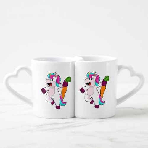 Unicorn with Carrot Coffee Mug Set