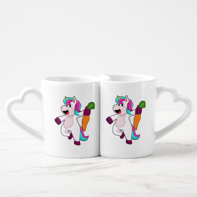 Unicorn with Carrot Coffee Mug Set (Front Nesting)