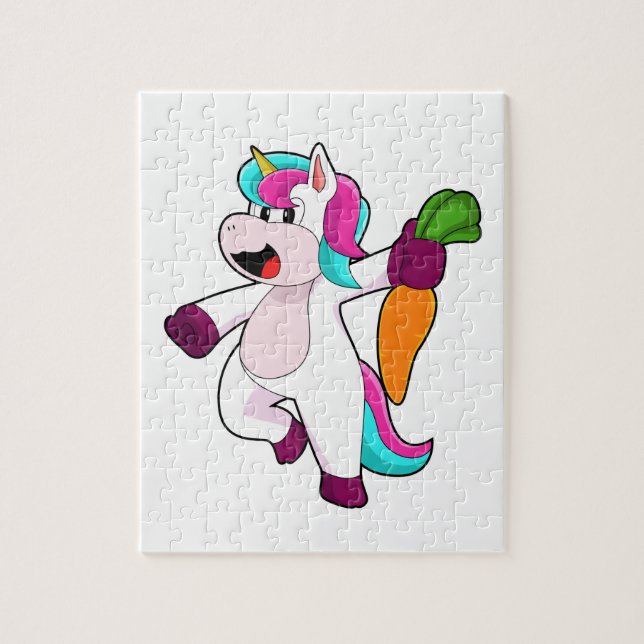 Unicorn with Carrot Jigsaw Puzzle (Vertical)