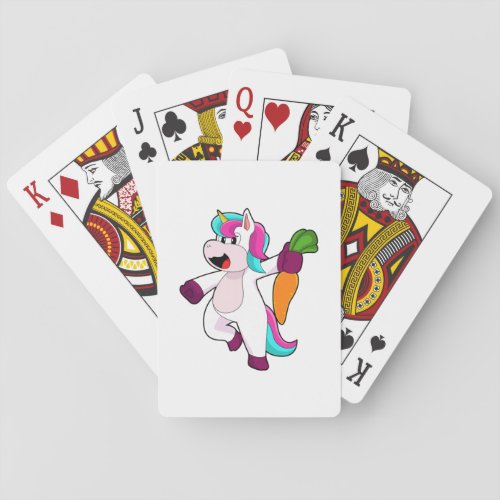 Unicorn with Carrot Playing Cards