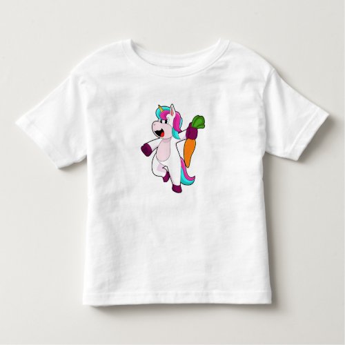 Unicorn with Carrot Toddler T_shirt