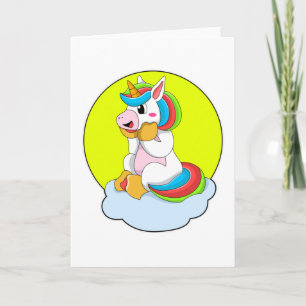 Unicorn with Cloud & Sun Card