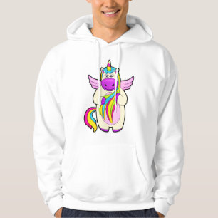 Unicorn with colourful Hairs Hoodie