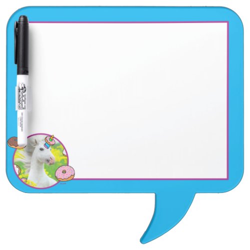 Unicorn With Donuts Dry Erase Board