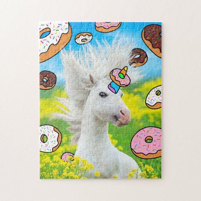 Unicorn With Donuts Jigsaw Puzzle (Vertical)