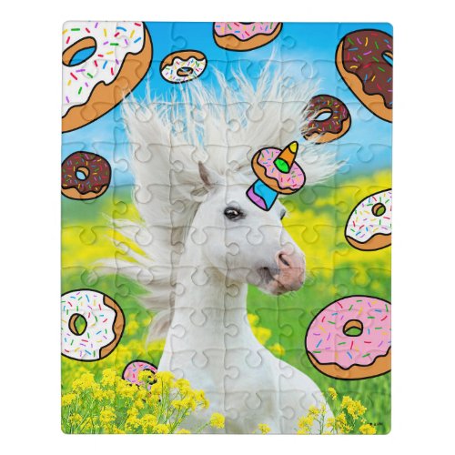 Unicorn With Donuts Jigsaw Puzzle