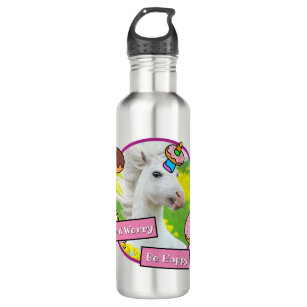 Unicorn With Donuts Stainless Steel Water Bottle